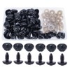 ARTCXC 1Box(50Pcs) 15 * 20mm Solid Black Plastic DIY Dog