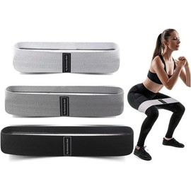 Bandas de Resistencia Pack 3 en Ejercicios en Casa y Gimnasio, Entrenamiento en Ejercicios de Glúteos, Piernas y Brazos, Yoga, Fitness, Crossfit