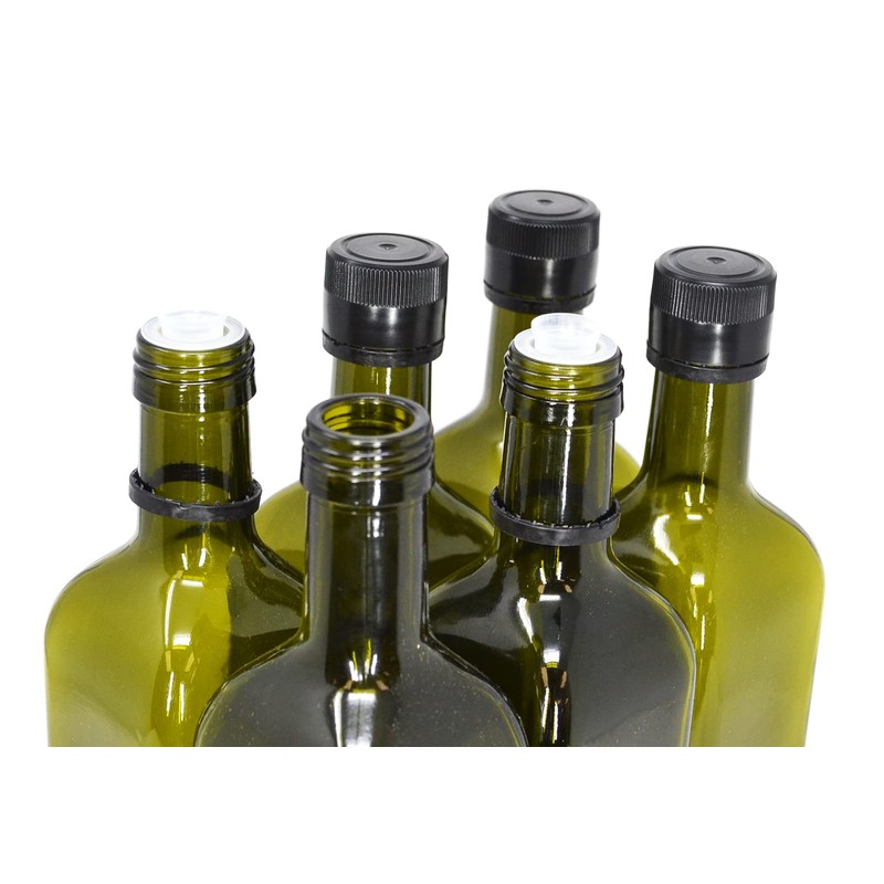 nicebottles Olive Oil Bottles with Cap & Pourer Fitment, Green,