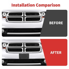 SQQP - Soporte de matrícula frontal para Dodge Durango 2011-2013, soporte de montaje de marco de matrícula (negro)