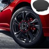 0XBIT Hub Caps, 60 mm, Pack of 4 Black Wheel