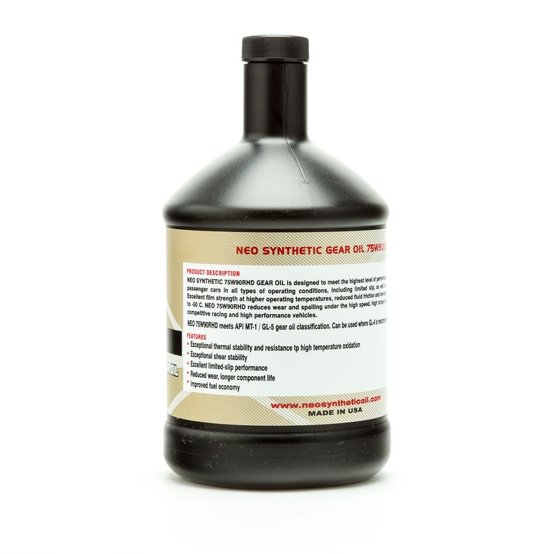 Neo Synthetics 75W90 RHD Gear Oil, Quart