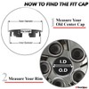 RTrhinotuning 4PCS 65mm Wheel Center Caps for 2010-2014 Mustang 18”