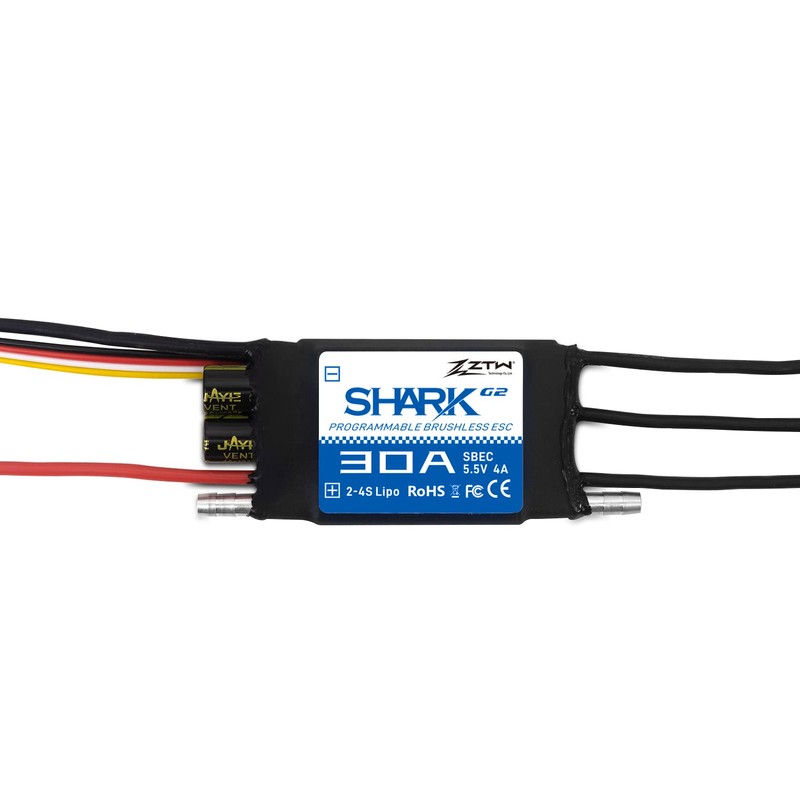 RC Boat Waterproof Amplifier ZTW Shark 30A ESC G2 Built-in