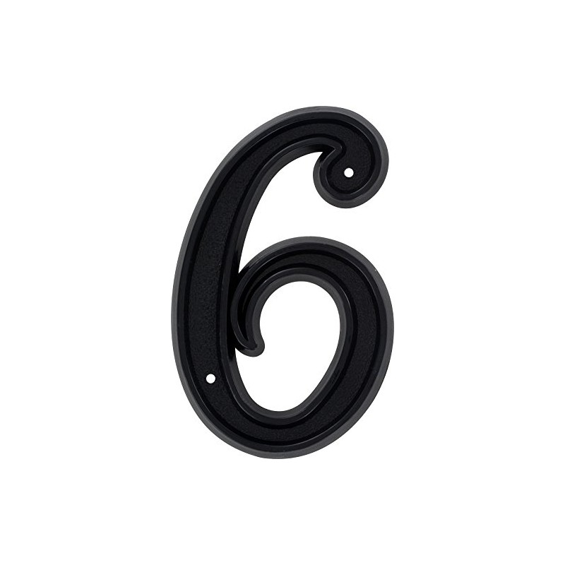 HIllman 844046 6-Inch Plastic House Number 6