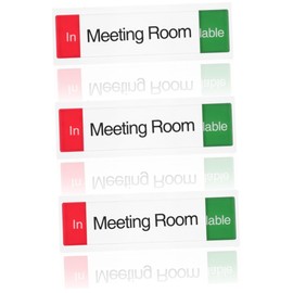 Operitacx 3pcs Meeting Room Signage Occupied Sign Blank Signs Meeting Occupied Slider Sign for Business Door Privacy Sign Slider Door Sign Office Signs Slider Sign The Office Sign Acrylic