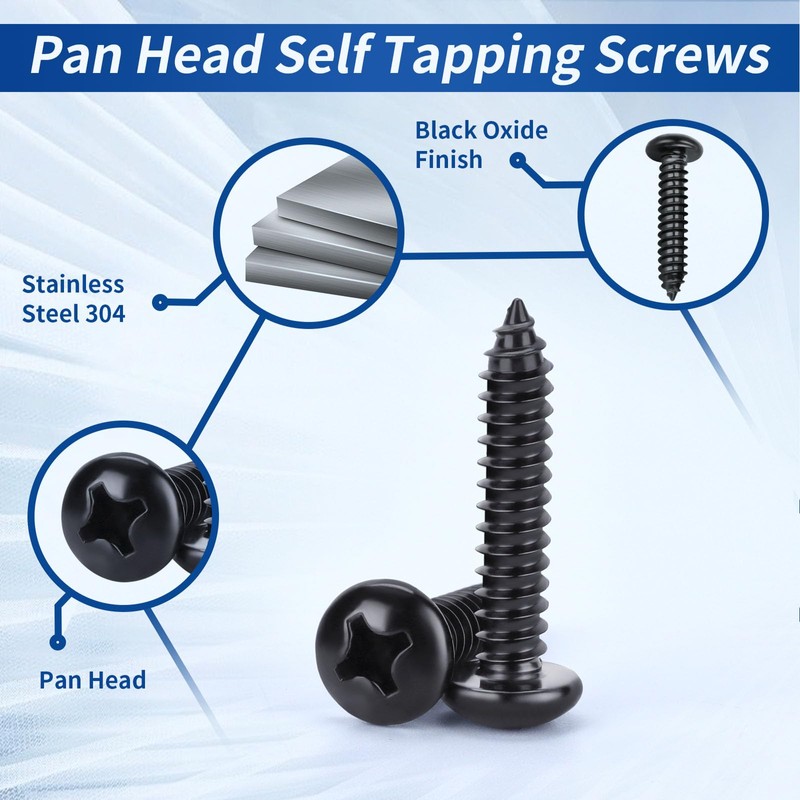 #10 x 2 Pan Head Self Tapping Screws Sheet Metal