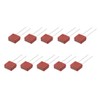 sourcing map 10Pcs DIP Mounted Miniature Square Slow Blow Micro