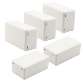 Zulkit 5Pcs Project Boxes ABS Plastic Electrical Project Power Case Small Junction Box White 2.4 x 1.42 x 0.98 inch (61 x 36 x 25 mm)