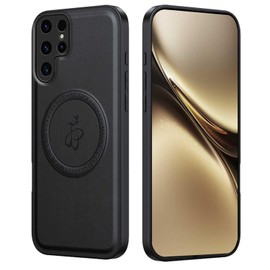 HAOYE Premium Leather Case for VIVO X200 Pro Case Compatible with MagSafe, Protective Case - Built-in Strong Magnetic Ring & Shockproof - Black