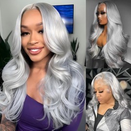 SISHAIRRO 13x6 Body Wave Lace Front Wigs Human Hair Pre Plucked 180 Density HD Transparent Lace Frontal Wig for Black Women Glueless Wigs Human Hair with Baby Hair 34 Inch