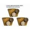 SM DIAMOND TOOLS 3-Pack! Diamond Grinding Discs For Bolt-on Grinder,