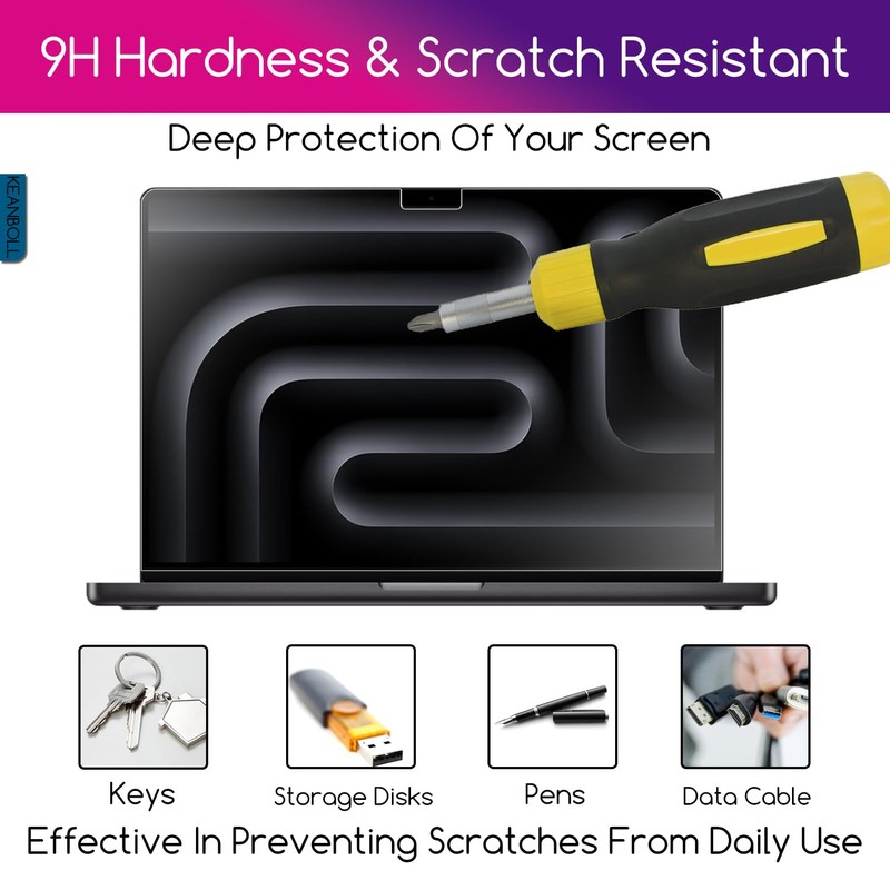 KEANBOLL (2-Pack) MacBook Pro 16 Tempered Glass Screen Protector for