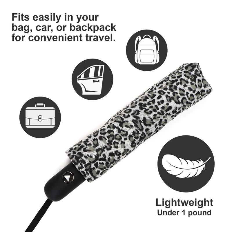 Nollia Windproof Automatic Travel Umbrella, Compact Portable with Reinforced Ribs