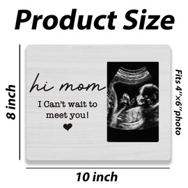 XFW Hi Mom Photo Ultrasound Frame Pregnancy Announcement for New Mom Pregnancy Reveal Baby Announcements Gift Ideas for Pregnant Expecting Mother New Mother 4 x 6 inches