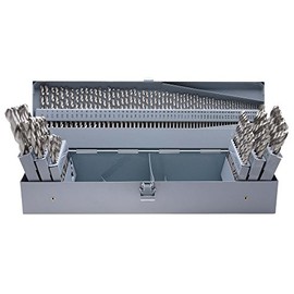 1/16-1/2", A-Z, 1-60 High Speed Steel Brite Drill Set in Metal Case, 115 bits