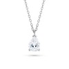 Heather Needham Sterling Silver Teardrop Cubic Zirconia Necklace for Women