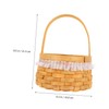 KOMBIUDA Woven Flower Arrangement Basket with Handle for Home Decor