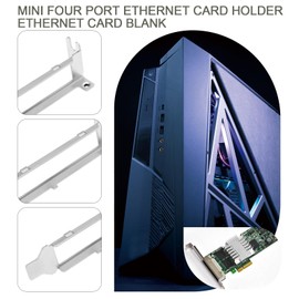 SING F LTD 2Pcs Quad Port Generic Low Profile Short Bracket for Intel I350-T4 E1G44ET NC365T E1G44ET2 Compatible with DELL H092P HM9JY K828C