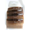 4 x Brown/Tort Plastic Hair Comb Slide Bridal Accessory