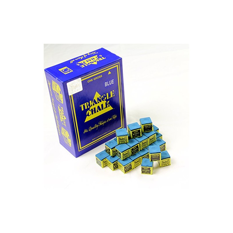 12 Pieces BLUE Triangle Snooker Pool Chalk - Worlds Most