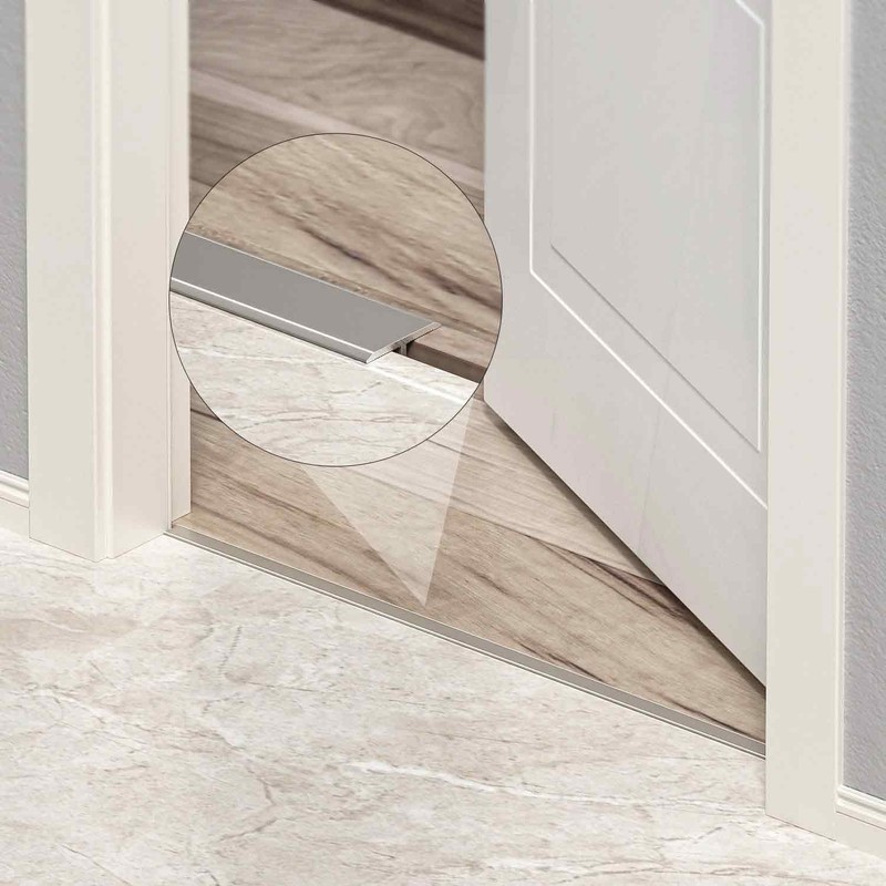 VHH 3 Set Light Gray Aluminum T-Shaped Molding,Metal T-Molding Trim