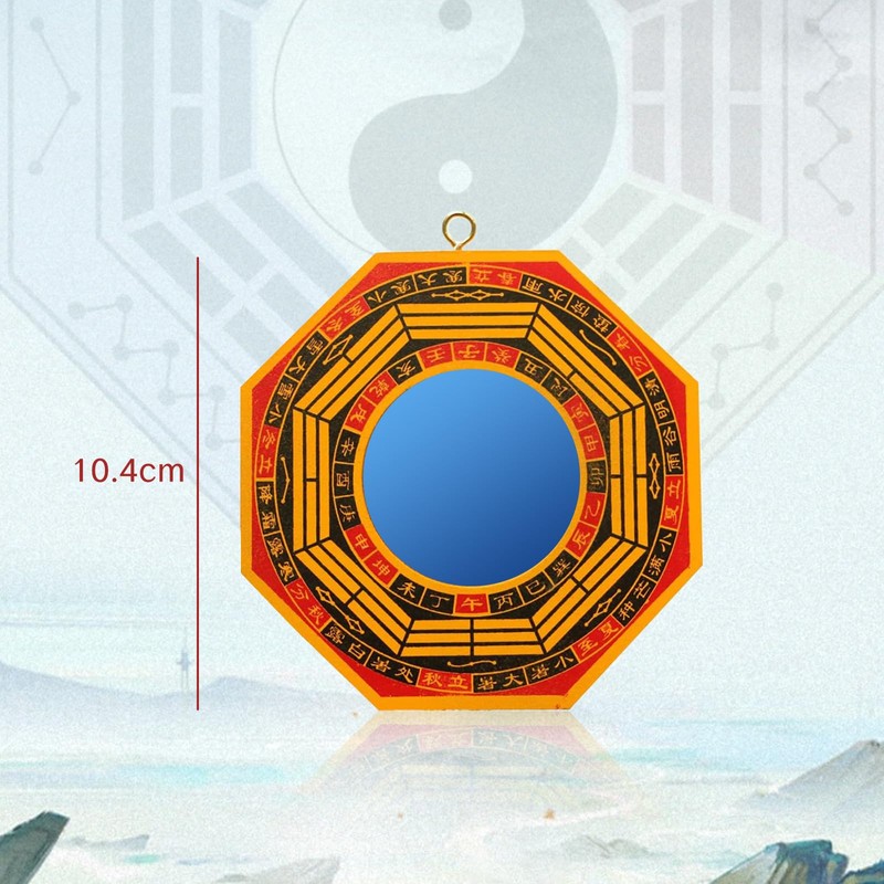 NIIIYTYB 2Pcs Bagua Mirror for Feng Shui 4 Inch Outdoor
