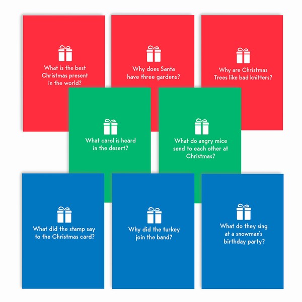 Huxters Christmas Cracker Jokes Funny Christmas Cards – Pack of