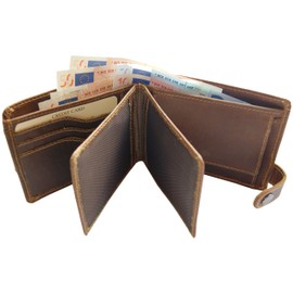 Baron of Maltzahn Men's Chain Wallet ABRAMOVICH brown genuine leather