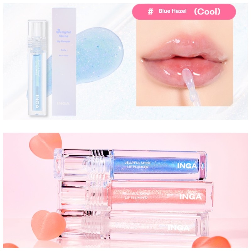 INGA Jellyful Shine Lip Plumper 3.5g, Color:Peach Fizz