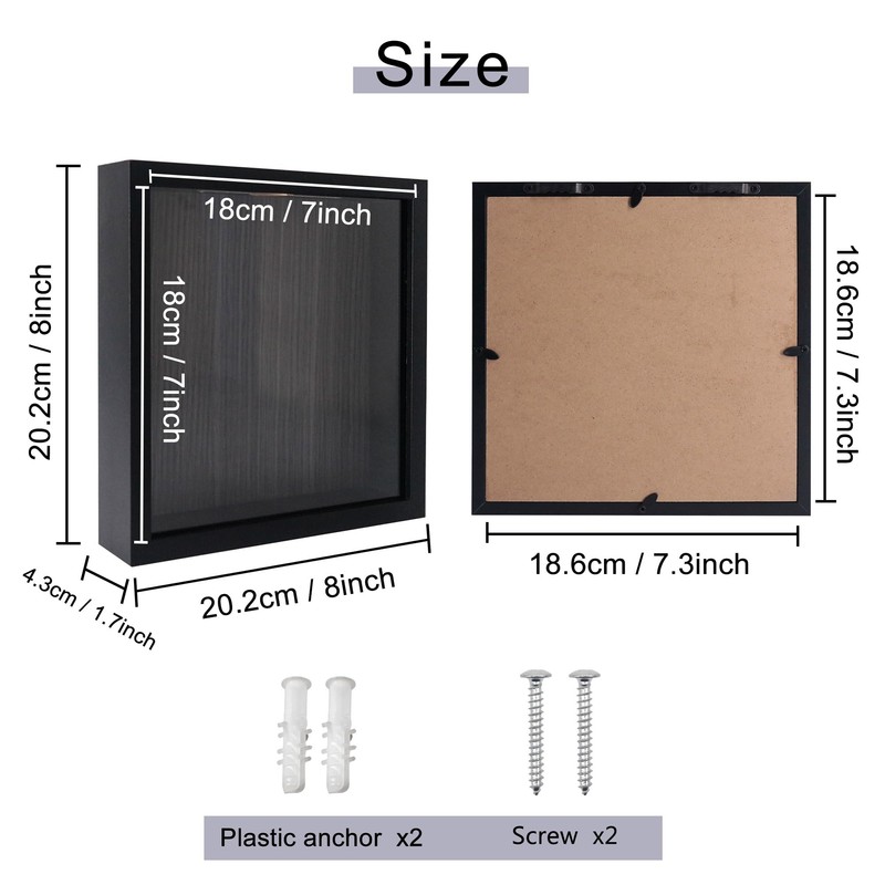 Hodeframe Top Loading Shadow Box , Top Loading Wood &