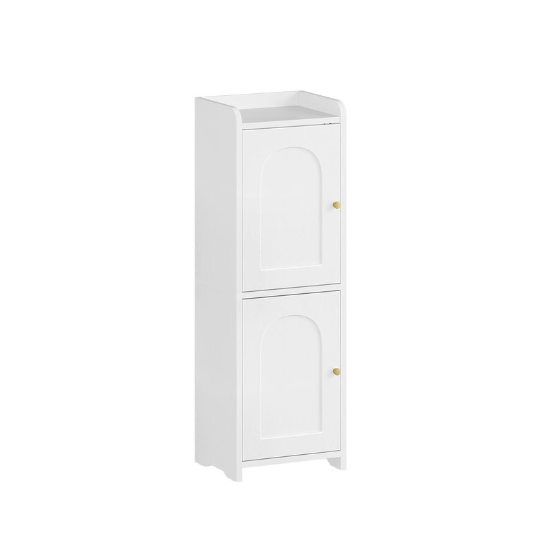 Hzuaneri Bathroom Storage Cabinet, Corner Floor Cabinet with 2 Doors