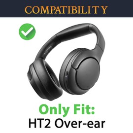 SOULWIT Replacement Headband Pad Kit for TOZO HT2 Headphones, Headband Upper Pad Cover Repair Part, Easy DIY Installation