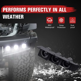 HAKA TOUGH LED Fog Lights for 2021 2022 2023 Ford Bronco 2/4-Door, Front Lower Bumper Fog Light Kit with Bracket, White Daytime Running Light Assemble Accessories, 2PCS