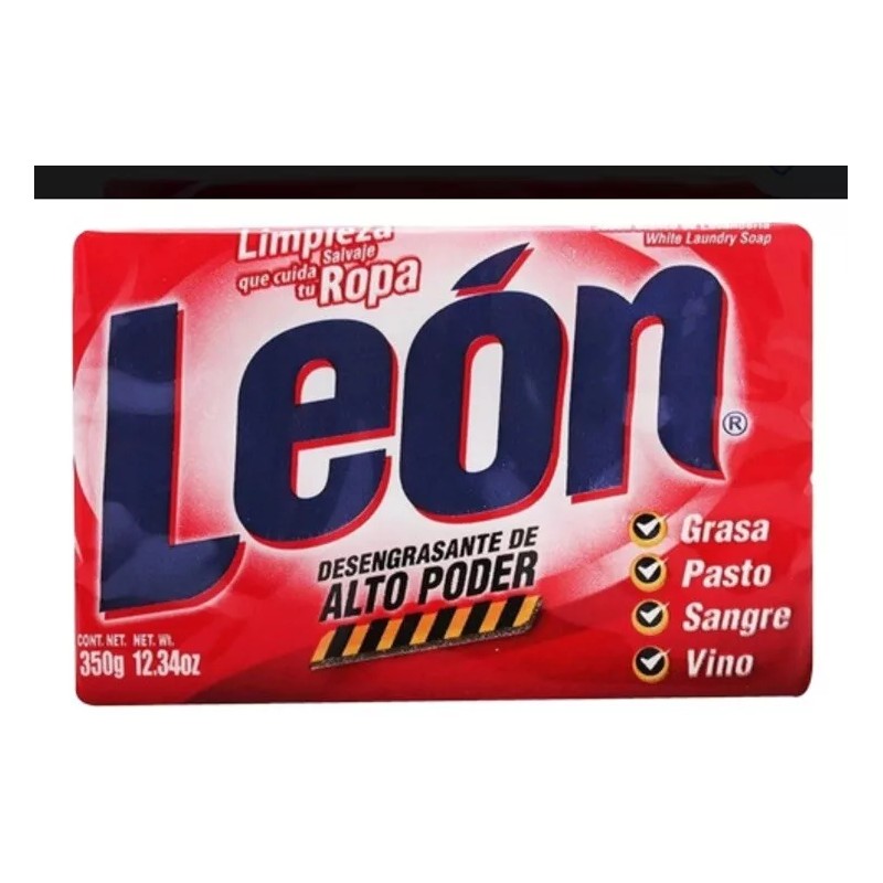 Leon 6 PACK LEON JABON EN BARRA ALTO PODER ROPA