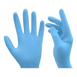 Guantes De Nitrilo Marca Ambiderm Color Azul