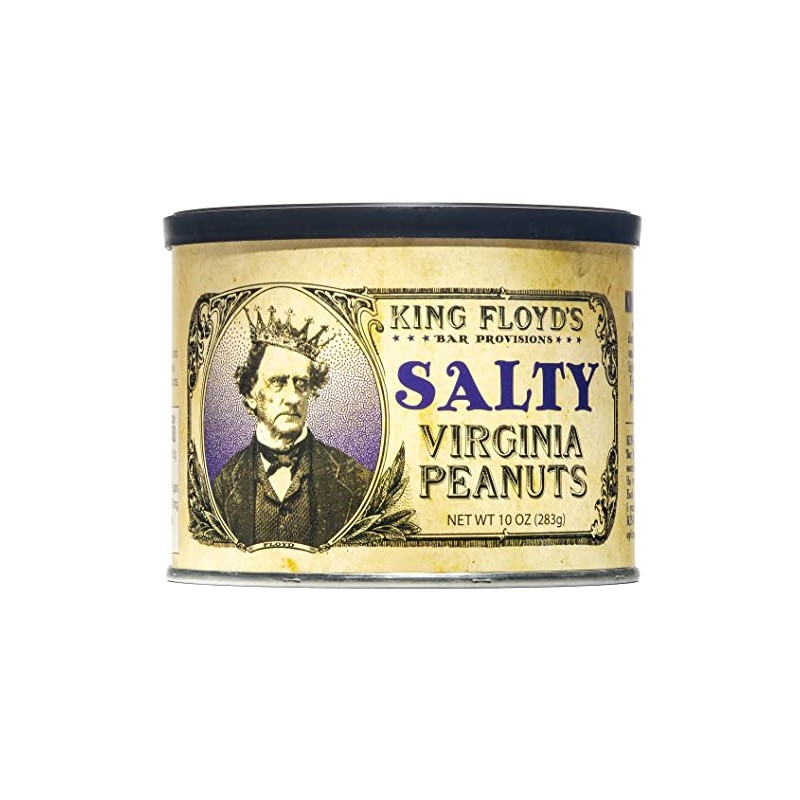 King Floyd's Salty Virginia Peanuts: 10 oz, Salted Flavored Peanuts,