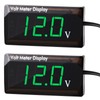 2 Pieces DC 4 to 28V Car Digital Voltmeter 12V