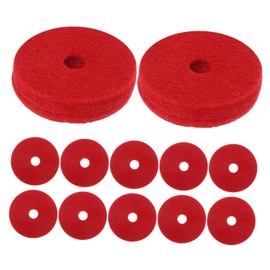 Kisangel 12pcs Cymbal Felt Washer: Standard Size Cymbals Stand Felt Pads Anti-vibration Drum Dampener Replacement Accessories 3.6 X 1 Cm Red