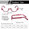 4 Pairs of Colorful Fashion Half Moon Frame Reading Glasses