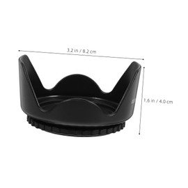 MERRYHAPY 52mm DSLR Lens Hood Camera Accessories Hard Abs Plastic Rubber Mount Enhance Photo Quality
