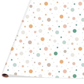 Breling 6 Rolls Polka Dot Bulletin Board Paper Roll 4 x 12 ft Fade Resistant Paper Colored Background Roll Bulk for Art Classroom Decor Drawing Craft (Basic)