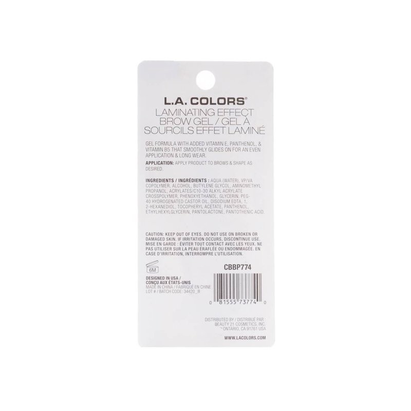 Gel para cejas LA colors Blanco 10g