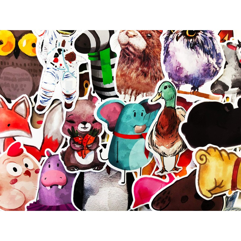 25 Random Animals Stickers for Young Kids Children Child Decals