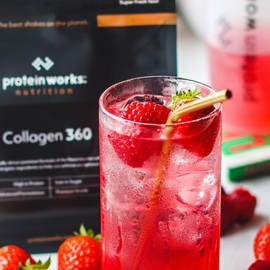 Protein Works - Collagen 360, Powder Supplement, Type I & III, High Protein, Summer Berry Burst, 480g, 32 Servings
