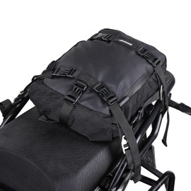 Rhinowalk Motorcycle Saddle Bag - Waterproof Pannier Rack Bag, Expandable Rear Rack Bag 10L, Modular Combinable for Travel and Tours - Black