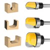 Evponk 3 Pcs Bowl Tray Template Router Bits Set 1/4"