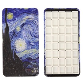Honbay Watercolor Tins Palette Paint Case with 40pcs Plastic Half Pans (Starry Night)