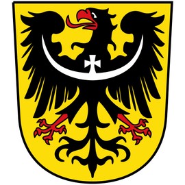 Aufkleber Niederschlesien Wappen ca. 9 x 11 cm Sticker - Konturgeschnitten - Carsticker Autoaufkleber Flagge Fahne
