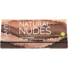 SANTE Naturkosmetik Eyeshadow Palette Nudy Shades - Eyeshadow Palette - 6 Highly Pigmented Nude Colours - Shiny & Matt - with Organic Aloe Vera - Vegan & Dermatologically Tested